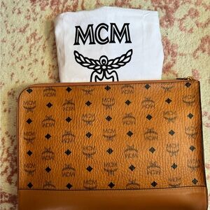 MCM Brown Visetos Clutch